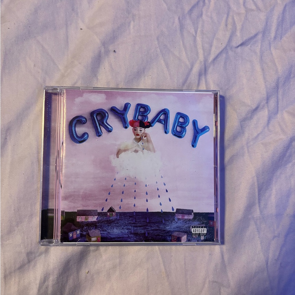 Blue and Pink Cry Baby CD Case with Artistic Design